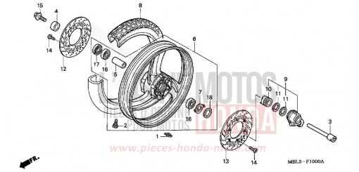 ROUE AVANT NT650VW de 1998